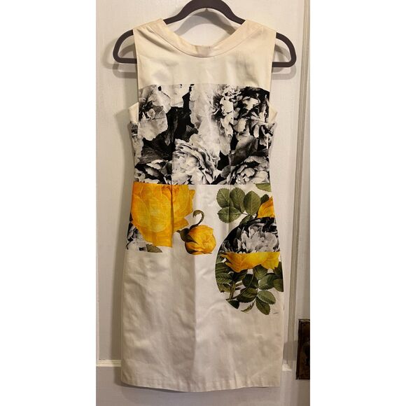 Dries Van Noten White Floral A Line Midi Dress   Women's Size Small - Picture 2 of 8